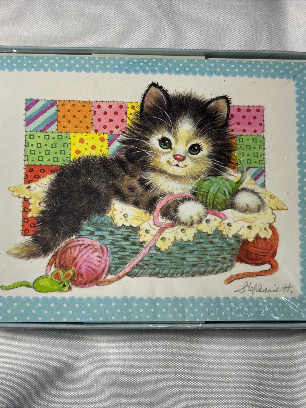 Vintage 1970s Sangamon Kitten Cat Social Notes Cards 8ct NIB Stephanie H